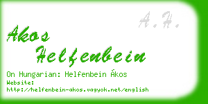 akos helfenbein business card
